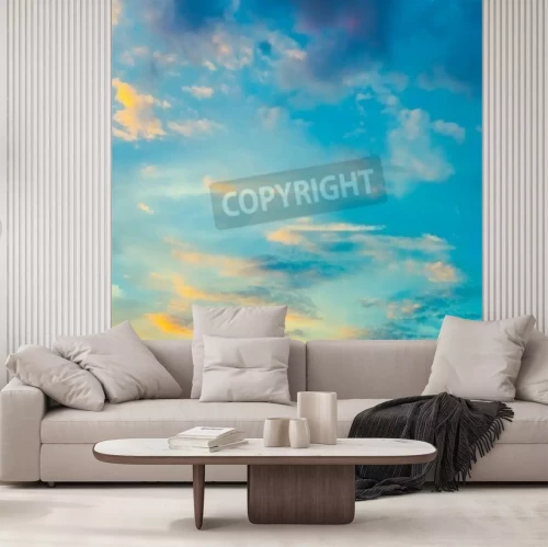 Papier peint  Superbe ciel coloré avec des nuages