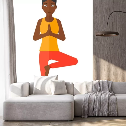 Sticker  Femme, pratiquer, yoga