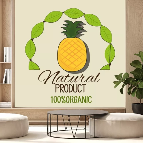 Sticker  Graphiques simples d'ananas et de lettrage