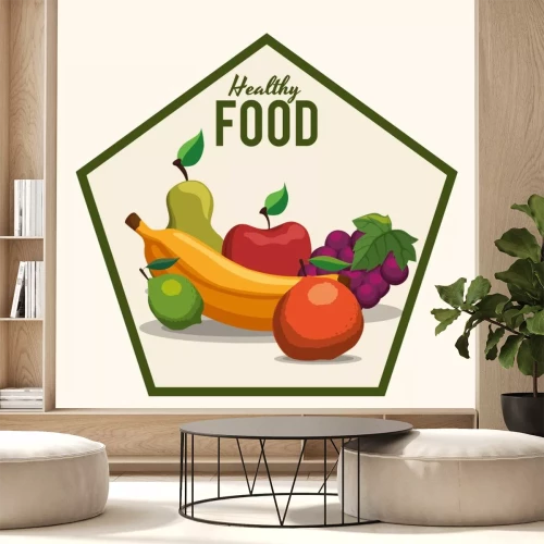 Sticker  Pommes et poires parmi d'autres fruits