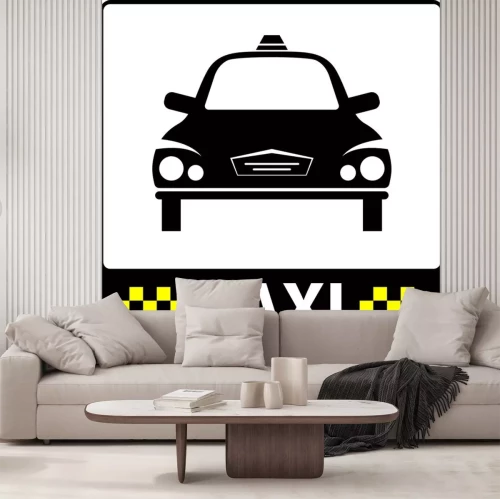 Sticker  Taxi Icône Symbole