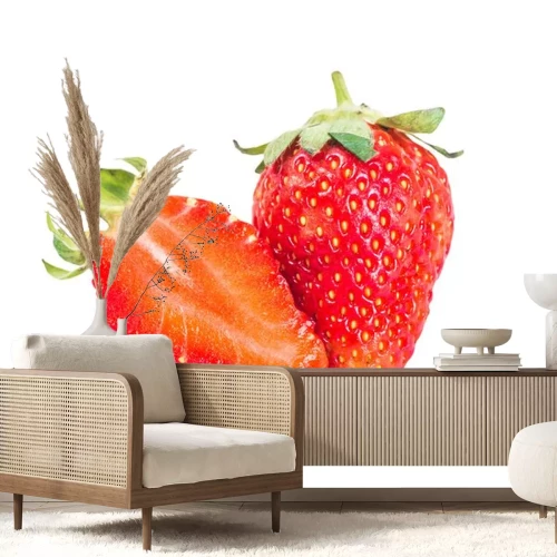 Sticker  Fraise sur fond blanc