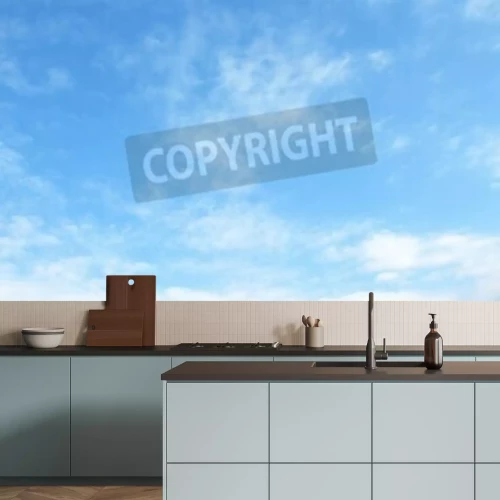 Papier peint  Paysage bleu par une journée d'été