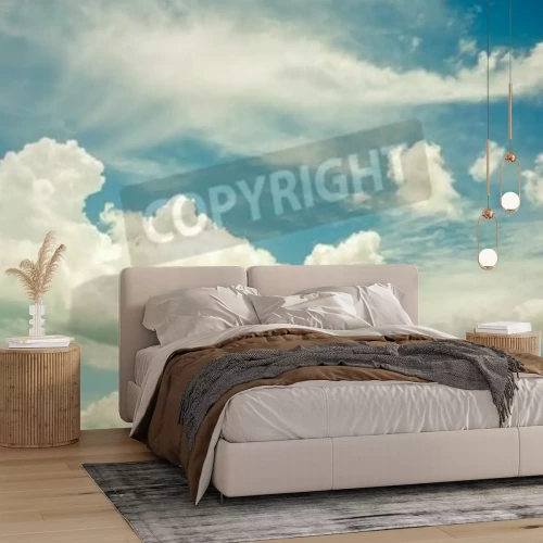 Papier peint  Ciel bleu nuages clairs