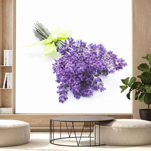 Sticker  Lavande avec ruban jaune