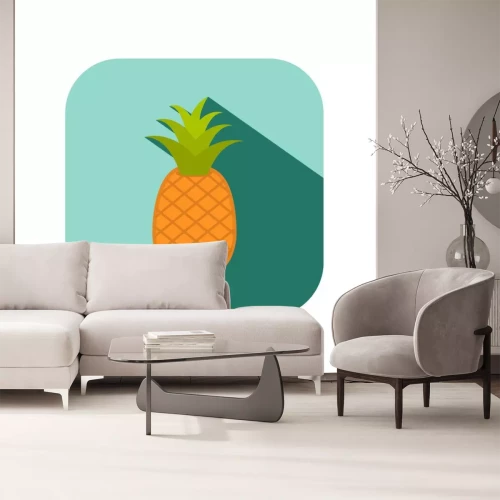 Sticker  Ananas projetant un graphique simple d'ombre