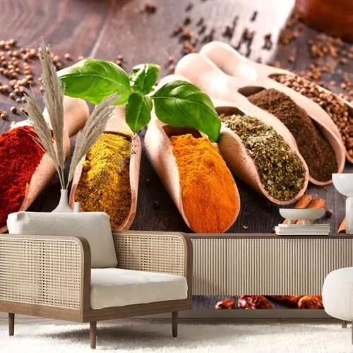 Sticker  Variété, épices, cuisine, table