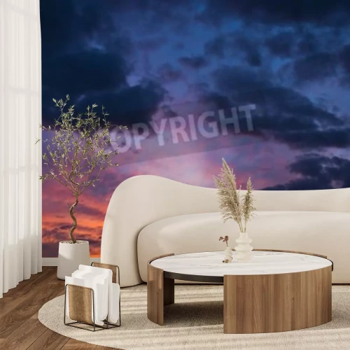 Papier peint  Paysage sombre à la tombée de la nuit