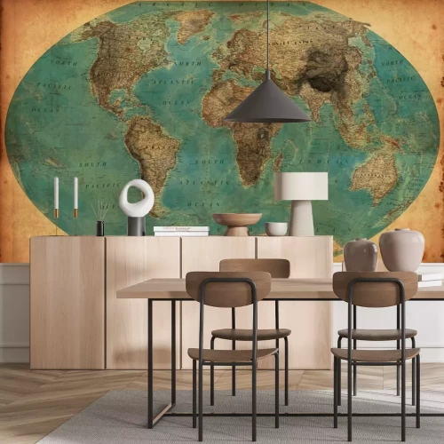 Papier peint  Carte vintage