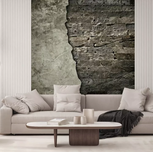 Papier peint  Mur ancien briques marron