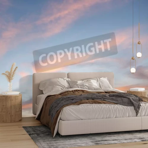 Papier peint  Ciel pastel au coucher du soleil