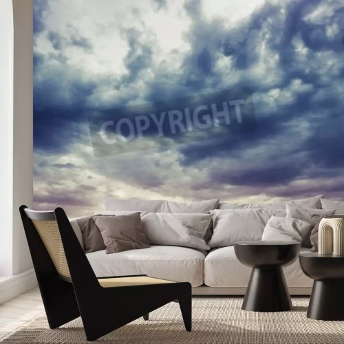 Papier peint  Ciel orageux avec des nuages noirs