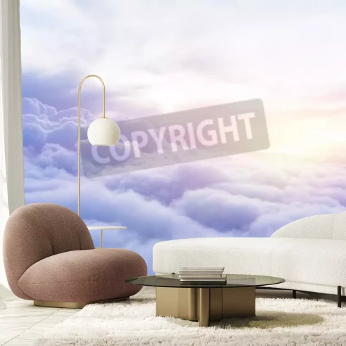 Papier peint  Ciel avec des nuages pastel