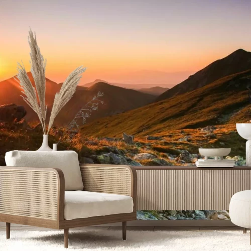 Papier peint  Coucher de soleil dans les montagnes de Tatra