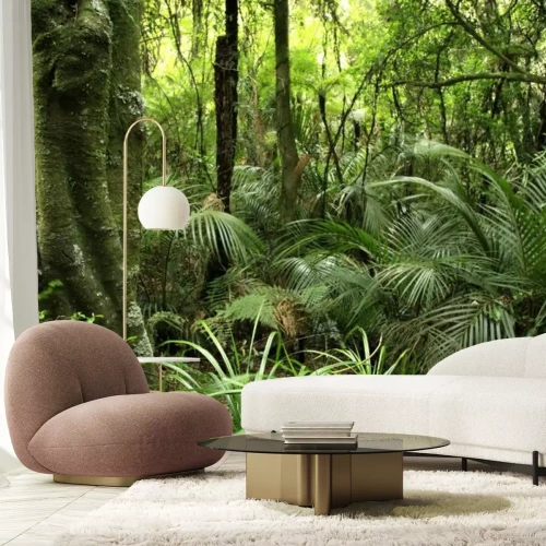 Papier peint  Végétation verte dans la forêt tropicale paysage