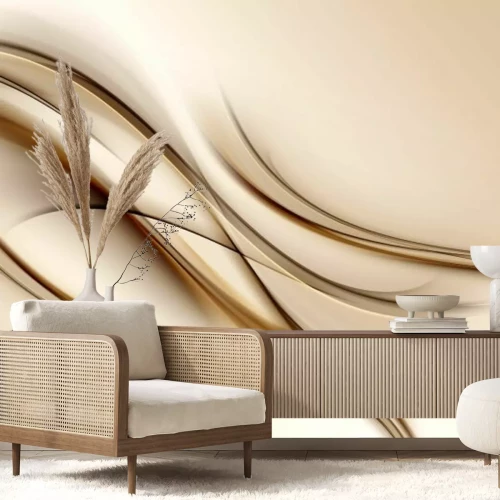 Papier peint  Peinture abstraite aux lignes douces