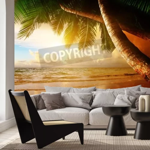 Papier peint  Mer et plage des Caraïbes