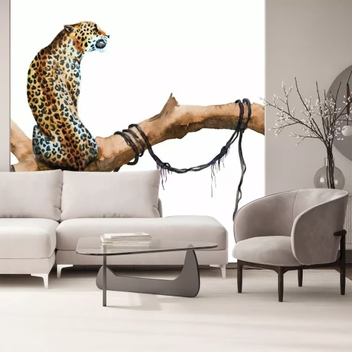 Sticker  Aquarelle raster leopard