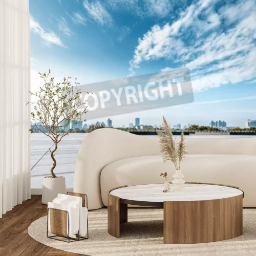 Papier peint  Ciel au-dessus d'un panorama urbain