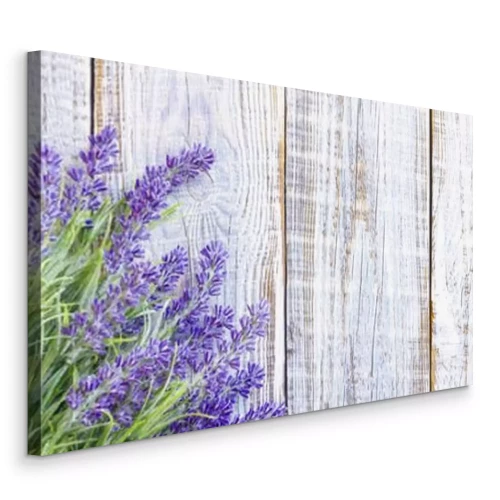 Tableau  Fleurs de lavande sur planches de bois