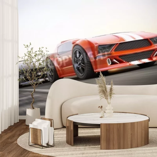 Papier peint  Voitures de sport lors d'une course