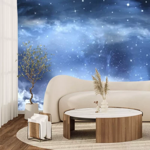 Papier peint  Ciel étoilé avec des nuages