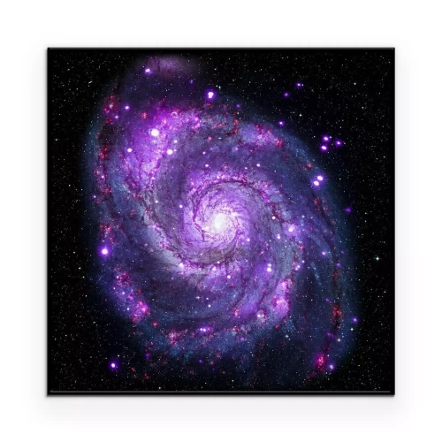Poster  Une galaxie spirale aux tons violets