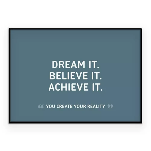 Poster  Citation anglaise motivante sur le succès