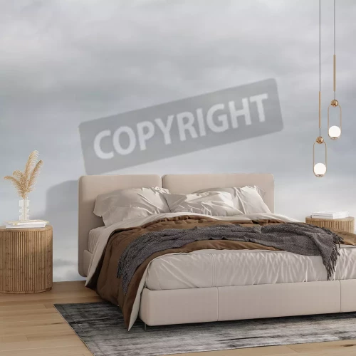 Papier peint  Ciel gris et brouillard