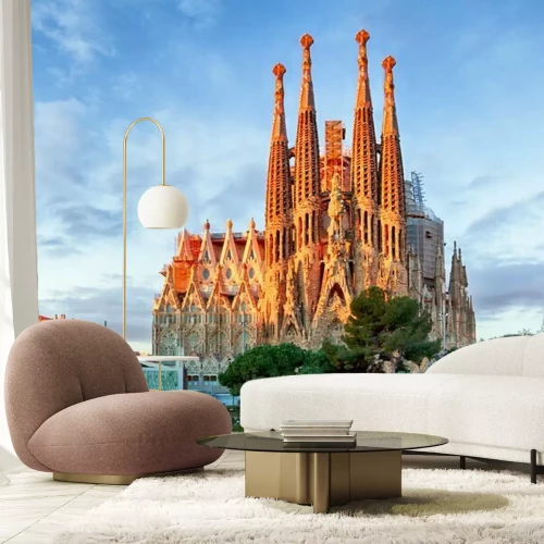Papier peint  La basilique de la Sagrada Familia à Barcelone