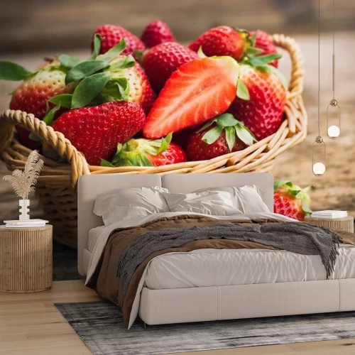 Papier peint  Fraises, panier