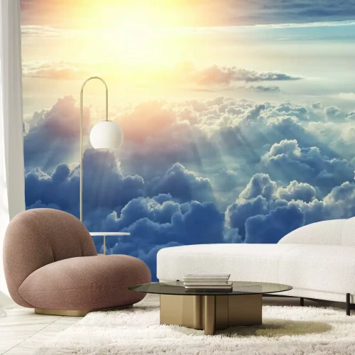 Papier peint  Ciel avec des nuages multicolores