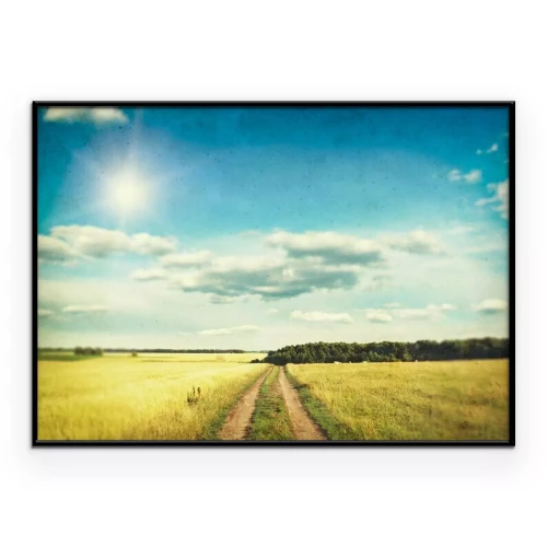 Poster  Une prairie photographiée dans un style nostalgique