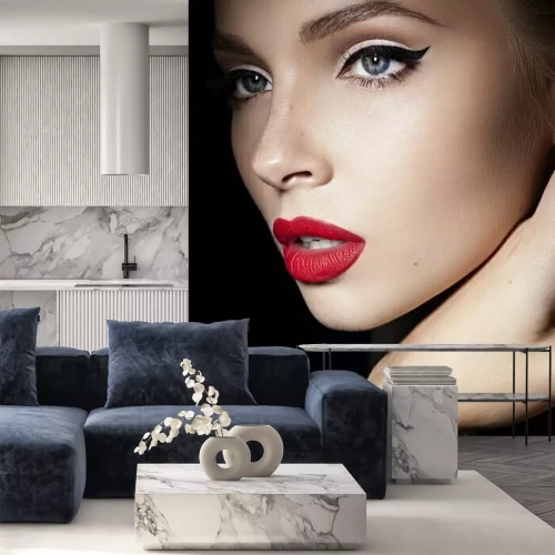 Papier peint  Une femme au maquillage impeccable