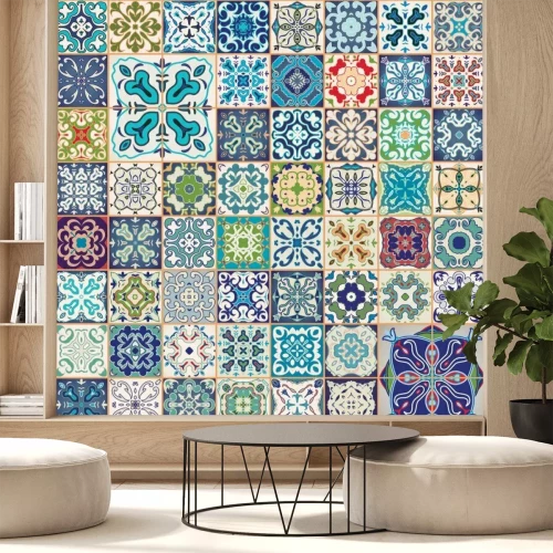 Papier peint  Mosaïque de carreaux portugais