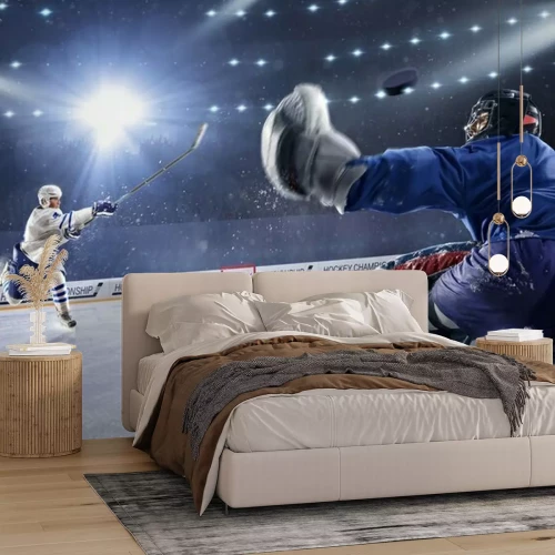 Papier peint  Joueur de hockey défendant son but