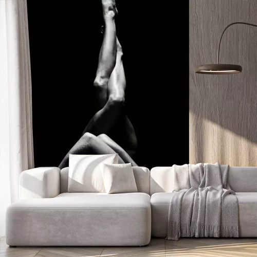 Papier peint  Silhouette d'une femme nue sur fond noir