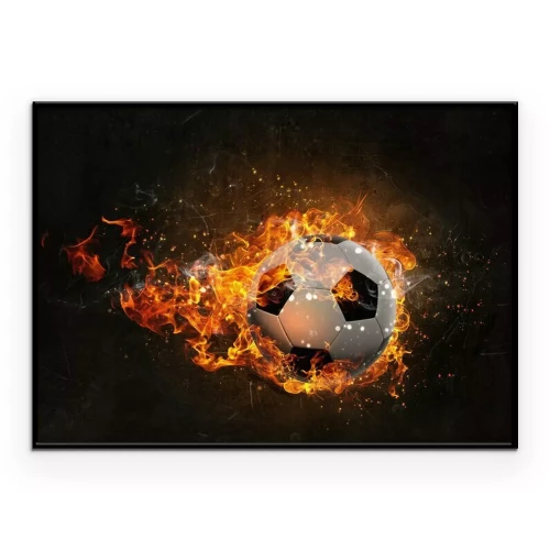 Poster  Ballon de football en feu