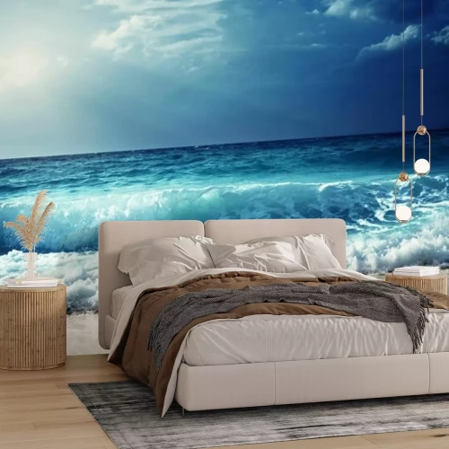 Papier peint  Bord de mer sablonneux par une journée ensoleillée