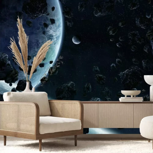 Papier peint  Lever de soleil sur le groupe de planètes dans l'espace