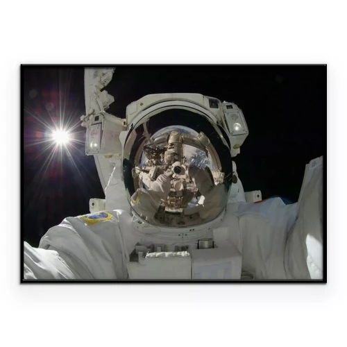 Poster  Gros plan sur un cosmonaute dans l'espace