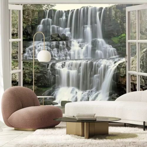 Papier peint  Vue de la fenêtre ouverte vers Ebor falls