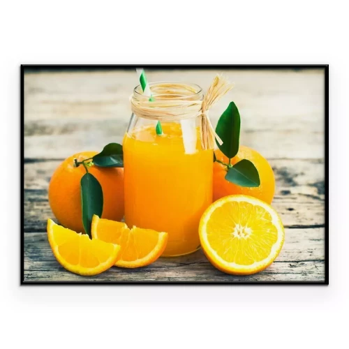 Poster  Un pot de jus d'orange fraîchement pressé