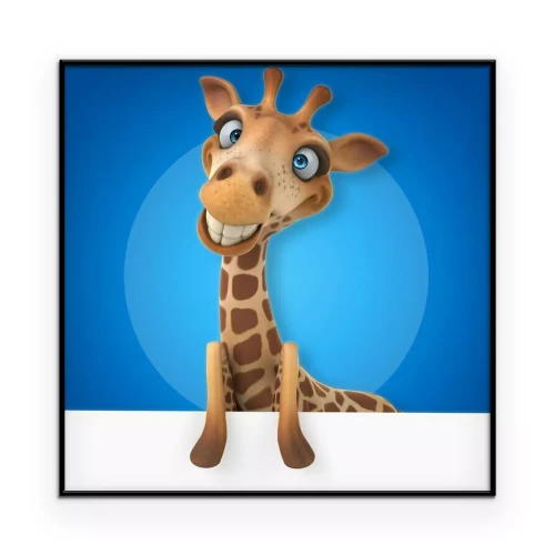 Poster  Une girafe avec un grand sourire