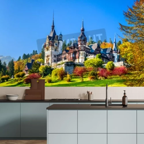 Papier peint  Château en Roumanie automne