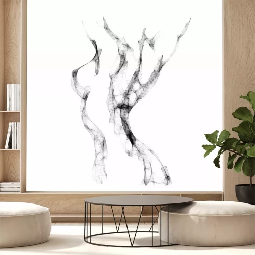 Papier peint  Silhouette sensuelle d'une femme dessinée d'un seul trait à l'aquarelle