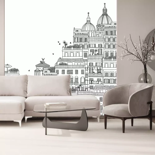 Sticker  Main, dessiné, noir, blanc, Illustration, roma