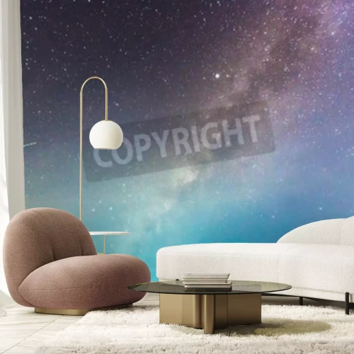 Papier peint  Ciel étoilé dans des tons violets