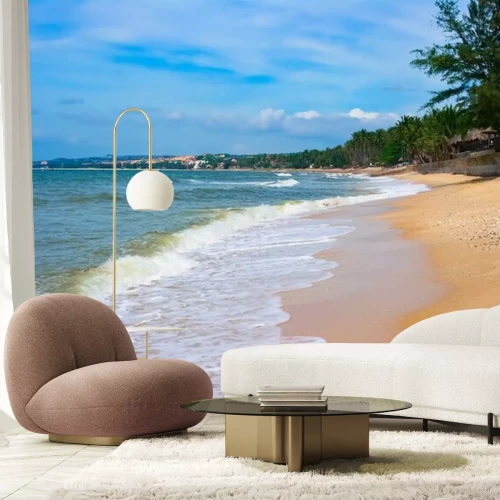 Papier peint  Plage sable et la mer