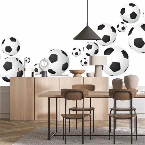 Papier peint  Fond ballons de foot